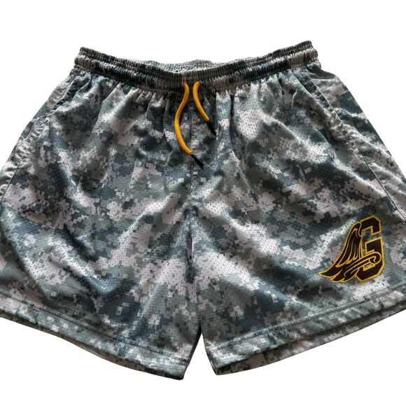 Goods By Dax Mesh Shorts Mens XXL  Camouflage Logo 5.5” Inseam Stretch - Picture 1 of 13